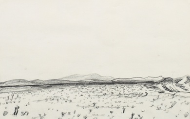 Klaus Fußmann (1938 Velbert/Rhénanie - Actif à Berlin et Gelting) Le désert de Mojave Impression...