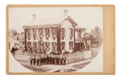 [LINCOLN, Abraham (1809-1865)]. Cabinet card of Lincoln's Springfield, IL, home, originally taken on