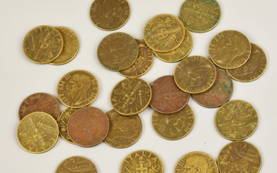 LOTTO DI LIRE ITALIANE composto da monete da 10 cent Vittorio Emanuele III...