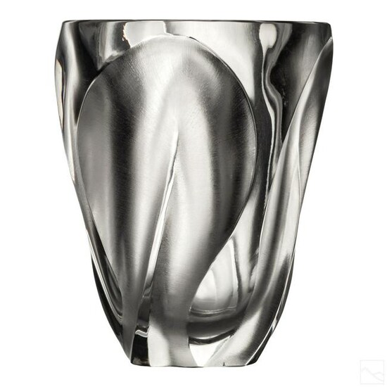 Lalique Frosted Art Glass Crystal 10" Ingrid Vase
