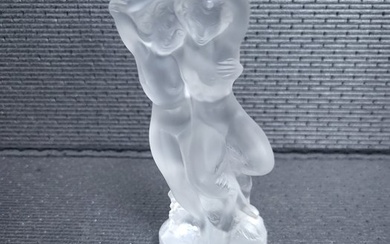 Lalique - Statuette, Statuette le faune en Cristal Lalique - 14 cm - Crystal