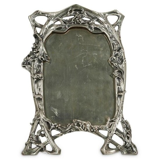Large Art Nouveau Silver Plated Frame