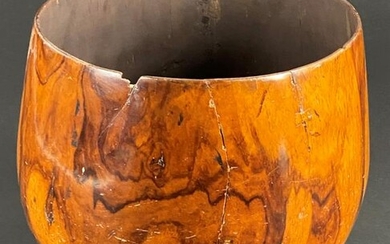 Large and Fine 19th Century Hawaiian Koa Wood "Poi"