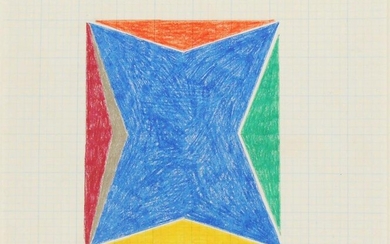 Larry Zox (1937-2006) Colored Pencil Drawing