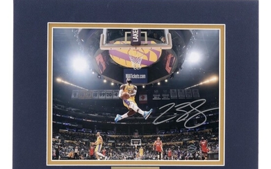 LeBron James Signed Los Angeles Lakers NBA Basketball Photo Print, COA