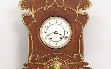 Lenzkirch Jugendstil Freischwinger Wall Clock