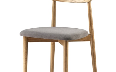 Living&more. Dining table chairs - Model Bastian - Natural/grey (2)