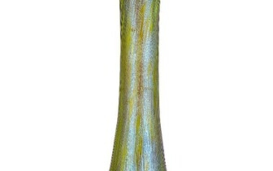 Loetz, a 'Papillon' iridescent glass vase c.1905 The pale green...