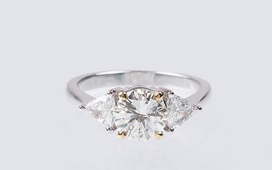 A Solitaire Diamond Ring with Trillian Diamonds