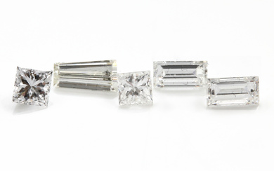 Lot loose diamonds , total 15.95 ct, in different shapes,...