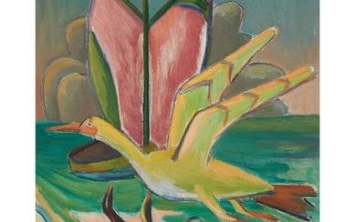Maggie Laubser (1886-1973, Afrique du Sud), Violet Sails...