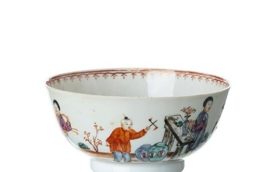 'Mandarin' bowl in Chinese porcelain, Qianlong