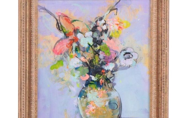 Mark Whitmarsh Acrylic Painting of Floral Still Life "Afternoon Sunny's," 2023