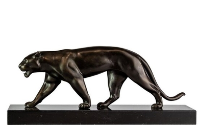 Max le Verrier - Art deco sculpture Panther "Ouganda"