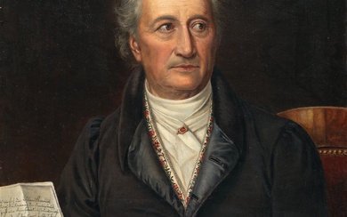 Maximilian Ludwig Lanninger (1863 Würzburg – ?) – Johann Wolfgang von Goethe (Kopie nach Joseph Karl Stieler)