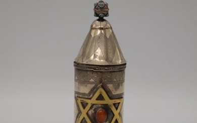 Megilah case - .840 silver - Turkmenistan - First half 20th century