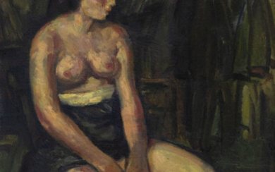 Michel Adlen (1902-1980) - Female Nude, Oil on Canvas, 1958.