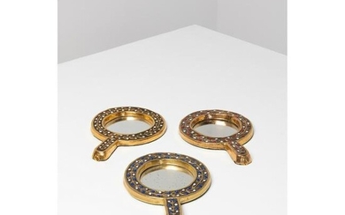 Mithé Espelt (1923-2020) Set of three 'Guirlande' hand mirrors