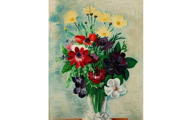 Moïse Kisling, 1891 Krakau – 1953 Sanary-sur-Mer, Blumenstrauss in Glasvase (Bouquet Varié), 1938