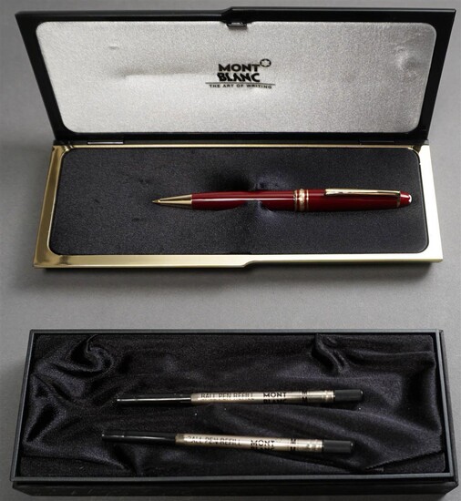 Mont Blanc 'Meisterstuck' Resin Pencil in Case and Two Cartridges