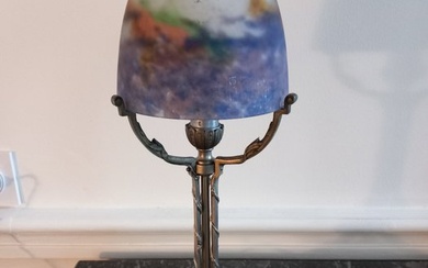Muller Frères - Lamp - Bronze (gilt/silvered/patinated/cold painted)