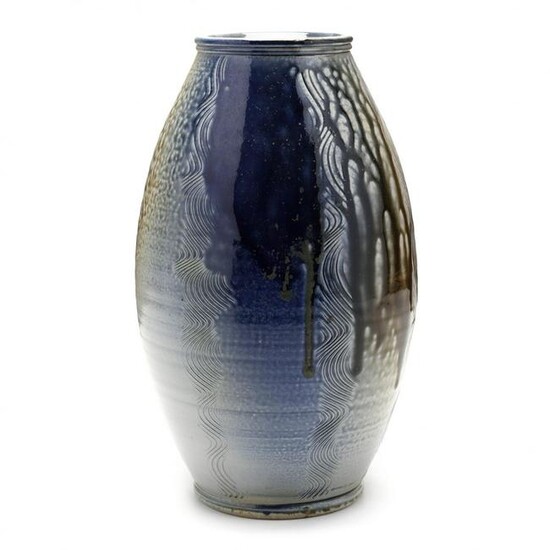 NC Pottery, Ben Owen III Salt-Glazed Tall Vase