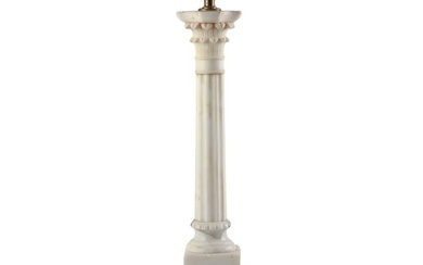 Neoclassical Corinthian Column Vintage Marble Lamp
