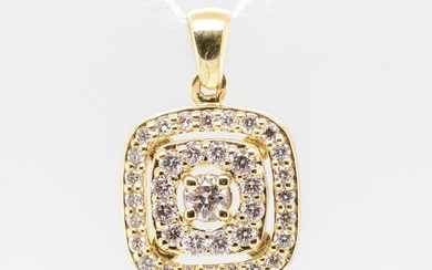 No Reserve Price - 0.41 tcw - 14 kt. Yellow gold - Pendant Diamond