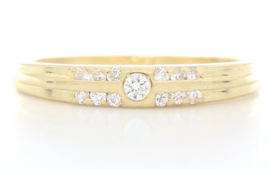'' No Reserve Price '' - 18 kt. Yellow gold - Ring - 0.15 ct Diamond - Diamonds
