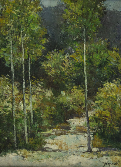 Noparat Livisddhi (b.1932) - Landcape, Oil on Canvas.
