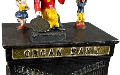 ORGAN MECHANICAL BANK - BOY & GIRL