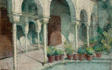 Old Spanish School. Alhambra yard