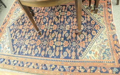 Oriental area rug, 4' 10" x 5' 7". Estate of Tom &