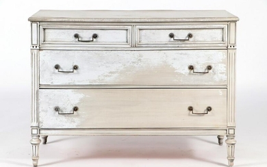 PAINTED DIRECTOIRE STYLE 4-DRAWER COMMODE C.1950