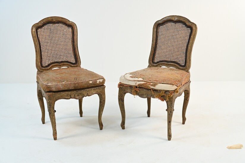 PAIR OF 18TH C. ITALIAN BAROQUE SIDE CHAIRS