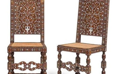 PAIR OF INLAID CHAIRS