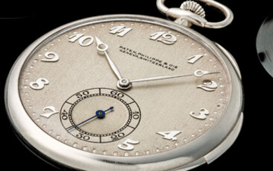PATEK PHILIPPE. AN IMPORTANT PLATINUM MINUTE REPEATING KEYLESS LEVER WATCH WITH BREGUET NUMERALS