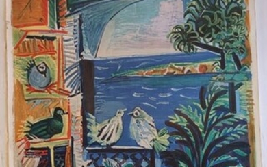 Pablo Picasso - Lithograph on stone (Atelier Mourlot) - Print, Cannes : Côte d'Azur (1962)