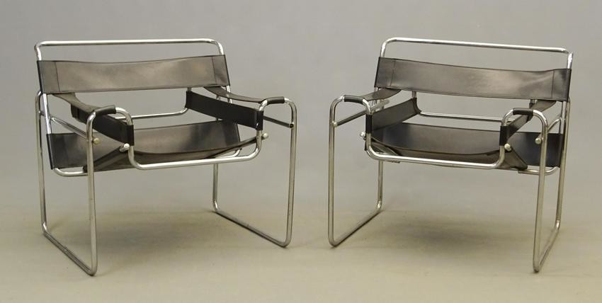 Pair Marcel Breuer Wassily Chairs