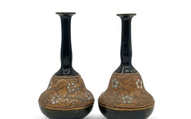 Pair of 19th C. Royal Doulton Vases
