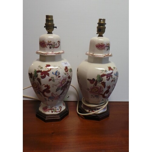 Pair of Mason Table Lamps (40cm high)