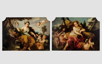 Pair of allegories, 1st half 18th century