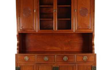 (-), Rosewood 2-piece sideboard with 4-door upper cabinet...