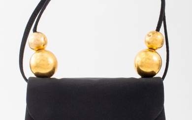Paloma Picasso Black Leather Handbag