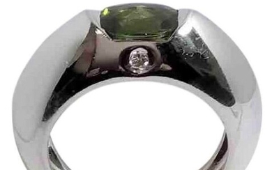 Piaget - 18 kt. White gold - Ring Tourmaline - Diamond