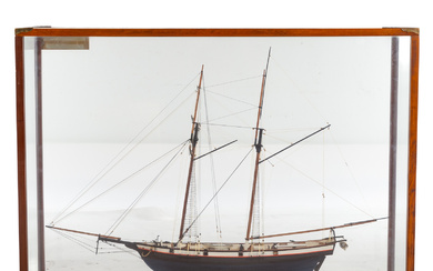 Pride of Baltimore Ship Model in Glass Case