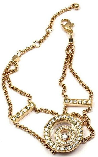 Rare! Authentic Chopard Happy Spirit Diamond Chain Bracelet Retail $13,200