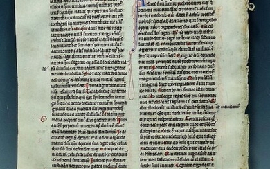 Rare & Interesting MedievalPaper Bible Leaf - 137mm x 194mm