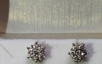 ReCarlo - 18 kt. White gold - Earrings - 0.10 ct Diamond - Diamonds