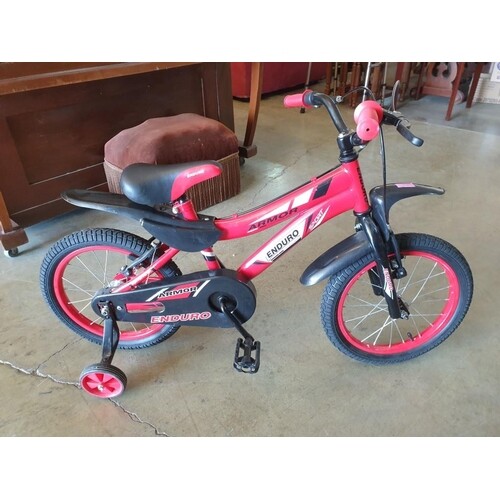 Red Armour "En Duro Sport" Boys Bike with Stabilisers (New i...